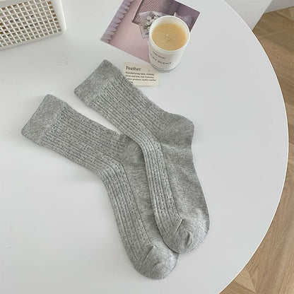 Plain Patterned Socks