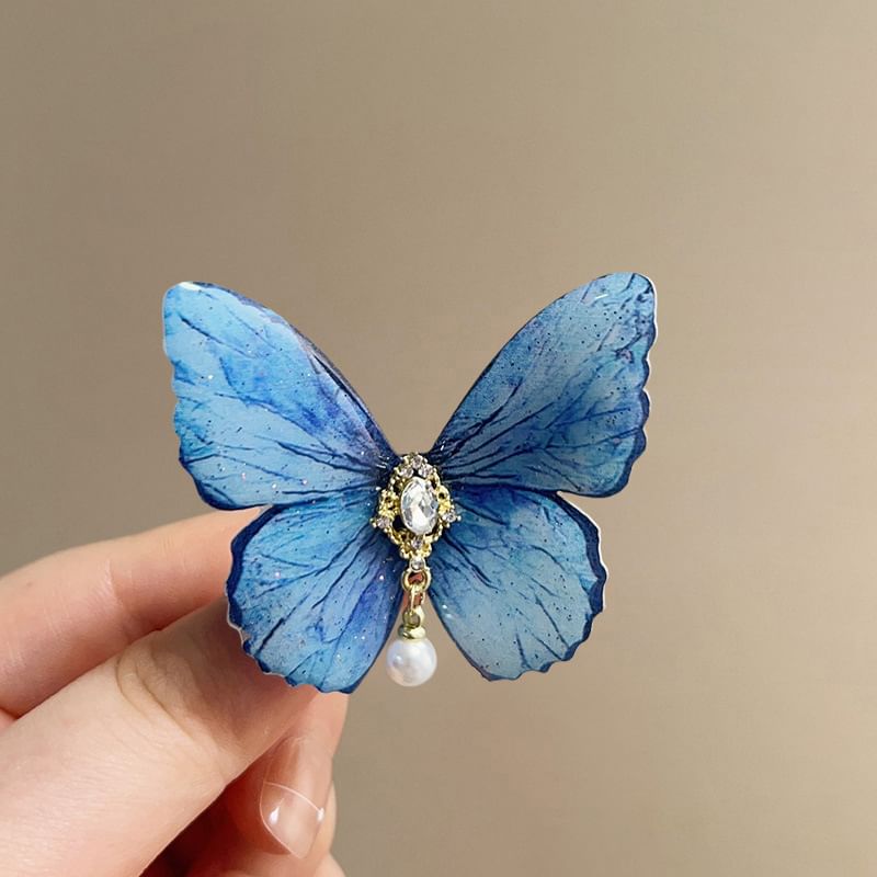 Alloy Butterfly Hair Clip Rhinestone