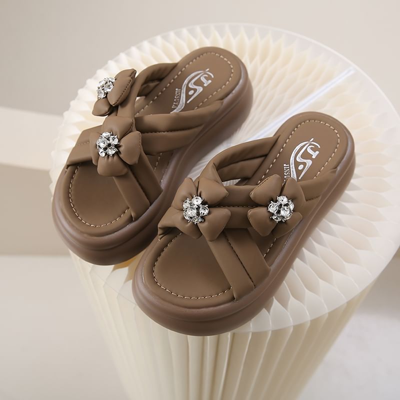 Sandals Slide Platform Flower