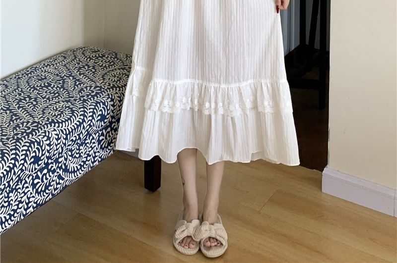 Lace-Trim Pajama Set
