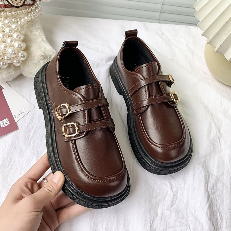 Platform Loafers Buckled