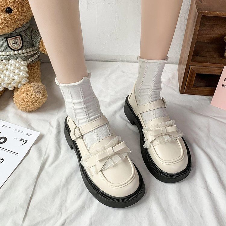 Bow Loafers Platform