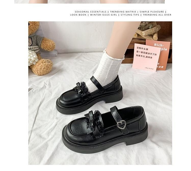 Bow Loafers Platform