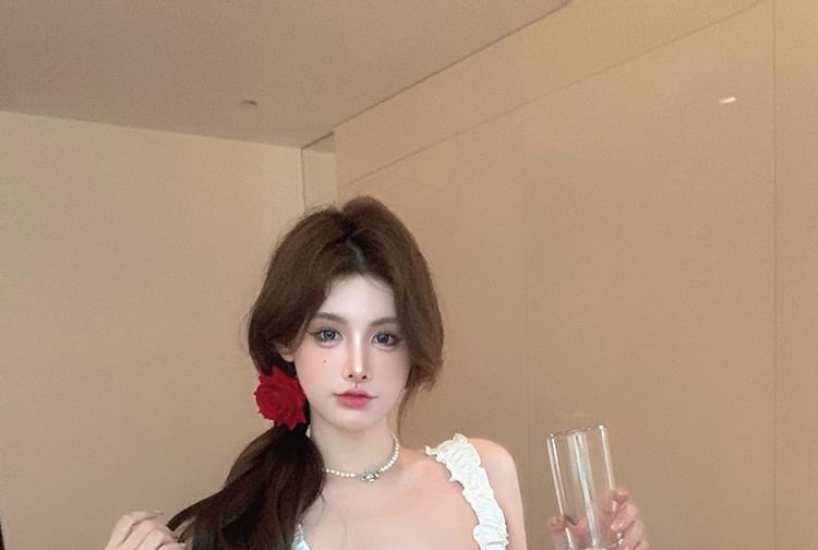 Square / Hot Tank Pants Top Neck Crop