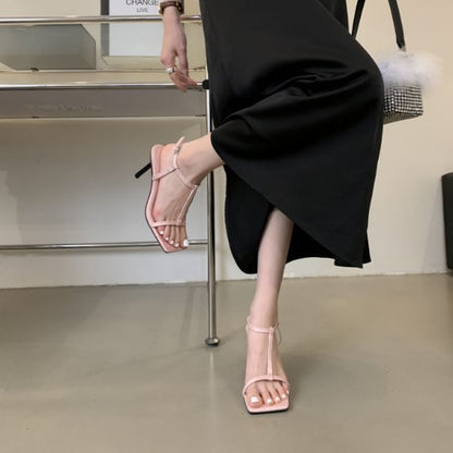 Ankle Strap Stiletto Heel Sandals