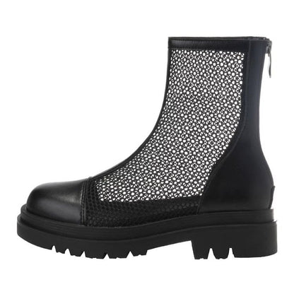 Platform Panel Mesh Short Boots