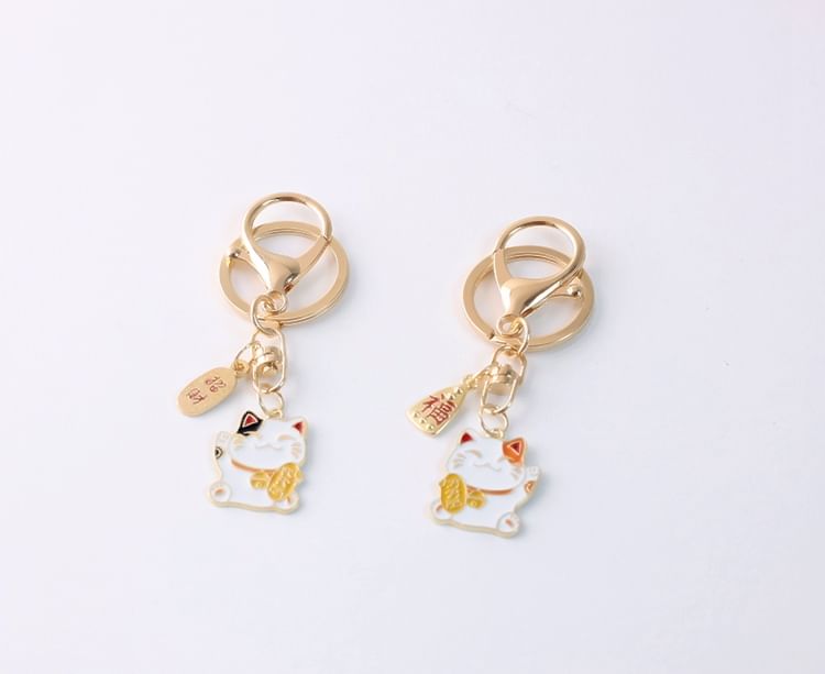 Japanese Lucky-Cat Bag Charm / Key Ring