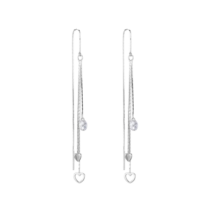 Heart Alloy Threader Earring