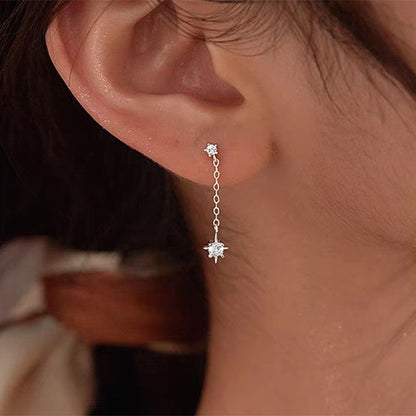 Star Rhinestone Alloy Dangle Earring