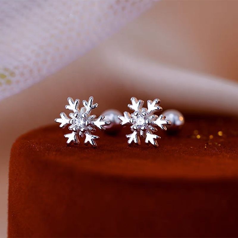 Snowflake Alloy Stud Earring