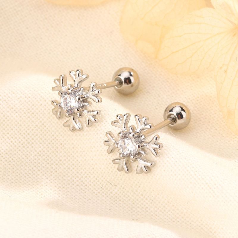 Snowflake Alloy Stud Earring