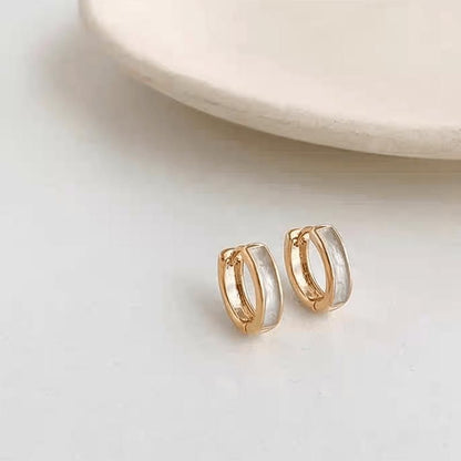 Glaze Alloy Huggie Earring