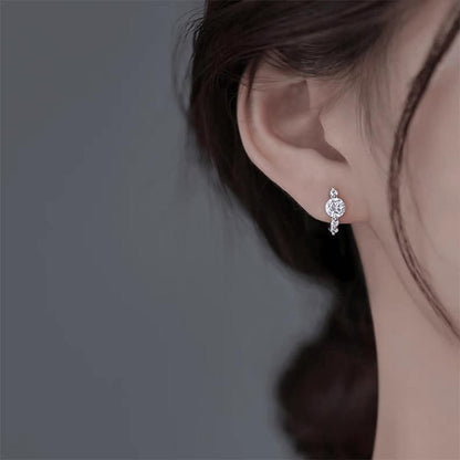 Rhinestone Alloy Stud Earring