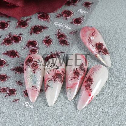 Rose Nail Art Stickers