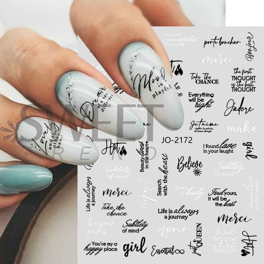 Lettering Nail Art Stickers