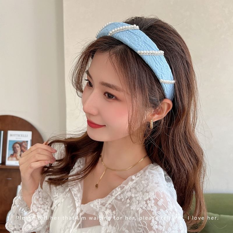 Pearl Faux Hair Band (Various Designs) Flower