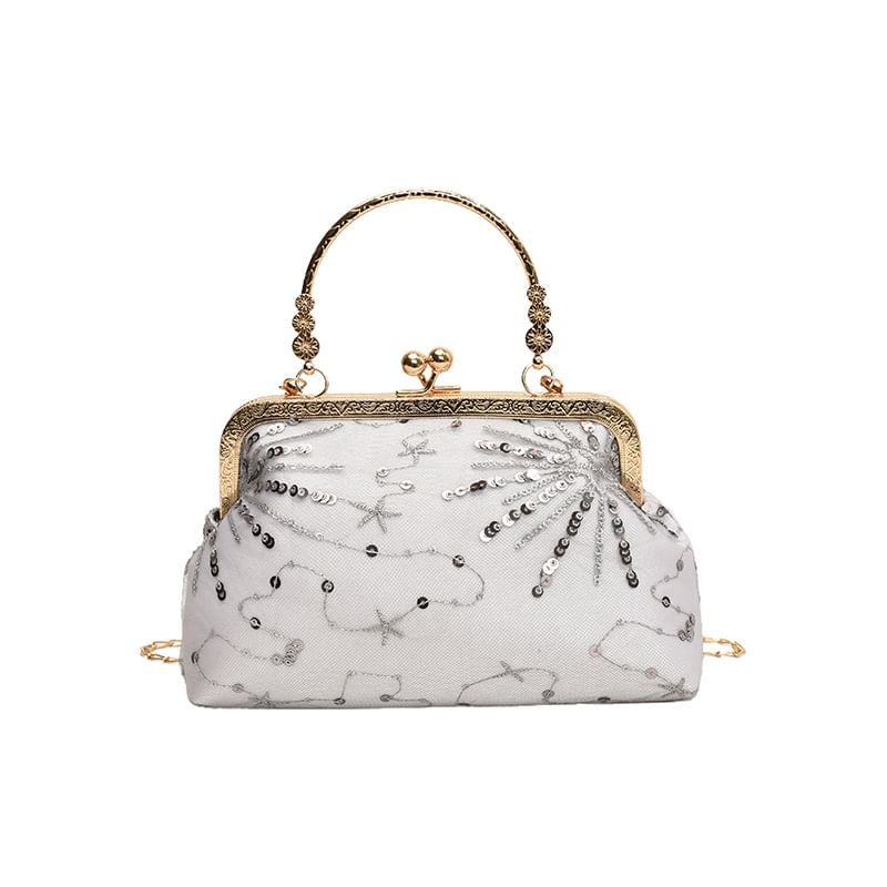 Chain Strap Sequin Crossbody Bag