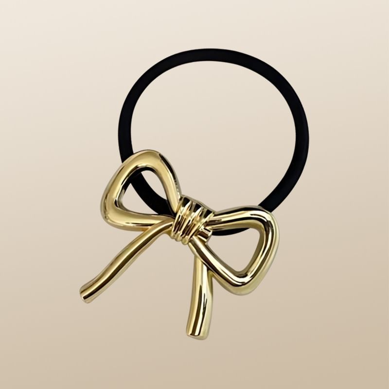 Bow Alloy Hair Tie