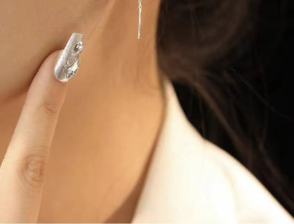 Sterling Silver Heart Stud Earring