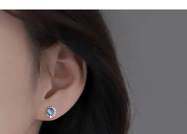 Moon Studded Earring