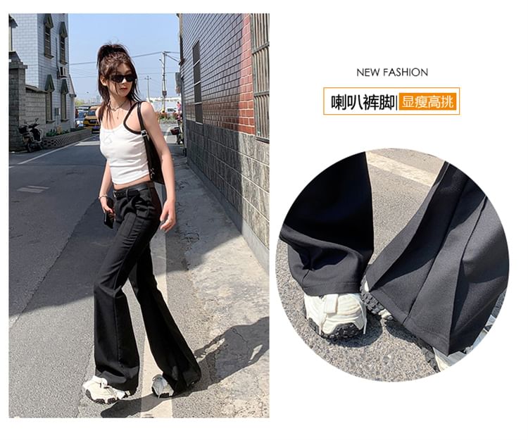 Low Waist Flared Dress Pants (Various Designs)