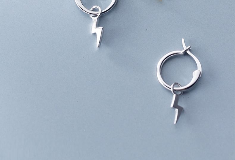 Lightning Sterling Silver Drop Earring