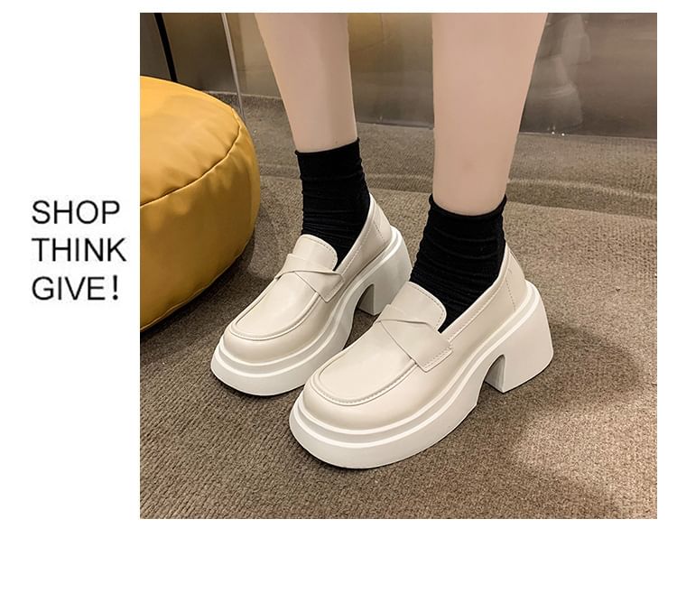 Loafers Plain Platform