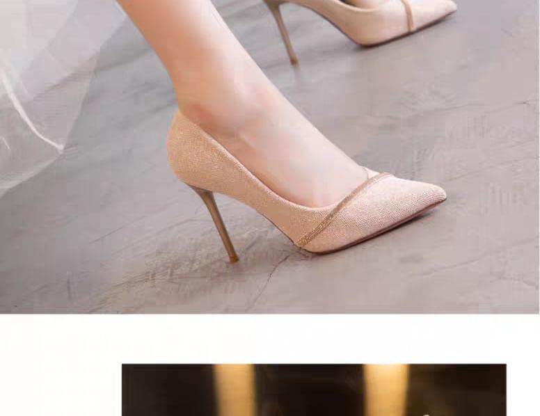 Pumps High Heel Pointy Glitter