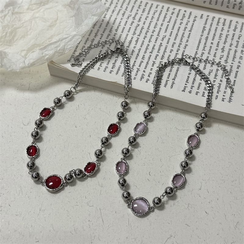 Beaded Gemstone Necklace
