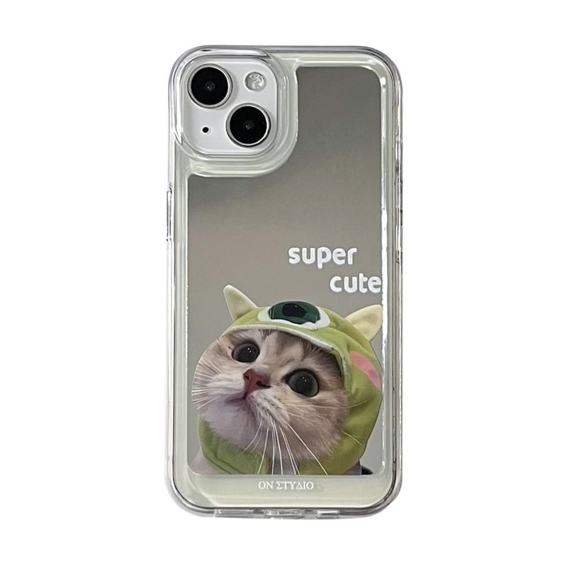 Mirrored Case Phone Cat