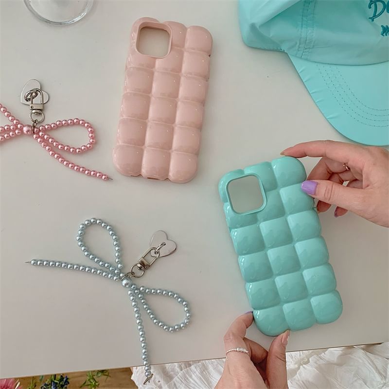 Bow Phone Case - iPhone 15 Pro Max / 15 Pro / 15 Plus / 15 / 14 Pro Max / 14 Pro / 14 Plus / 14 / 13 Pro Max / 13 Pro / 13 / 13 mini / 12 Pro Max / 12 Pro / 12 / 12 mini / 11 Pro Max / 11 Pro / 11