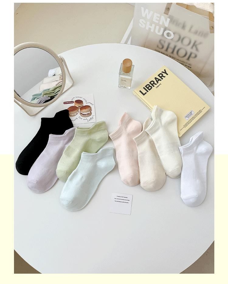 Plain Ankle Socks Set