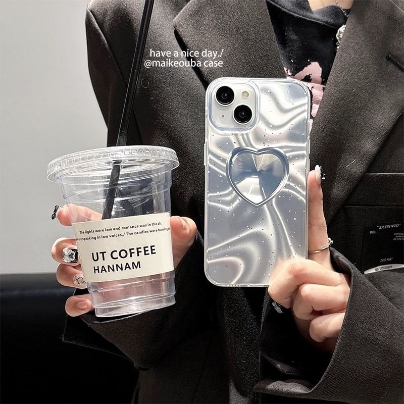 Phone Case Heart Holographic