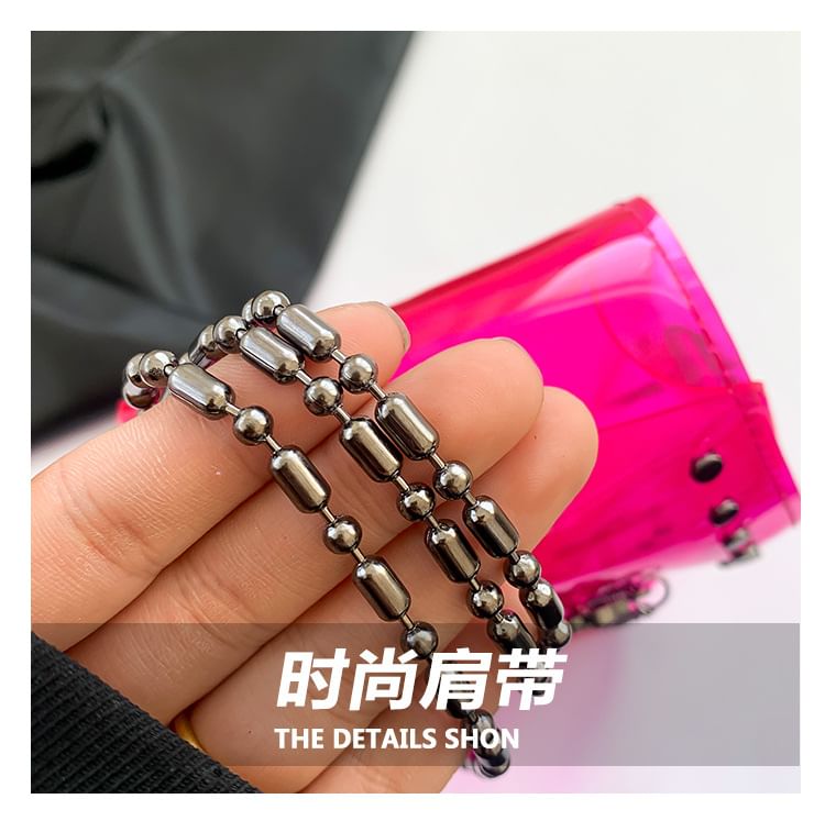 PVC Chained Studded Bag Crisscross Crossbody