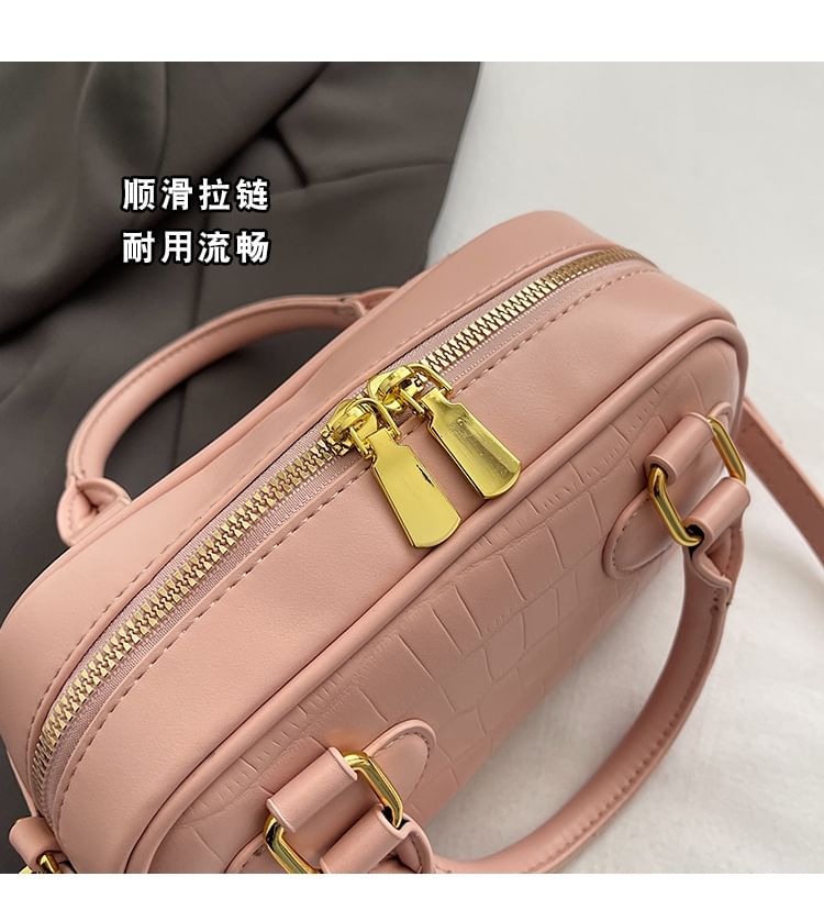Crossbody Bag Handle Grain Croc Top