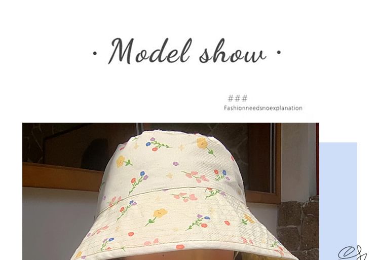 Floral Print Bucket Hat