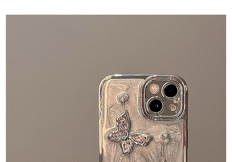 Case Phone Butterfly Rhinestone