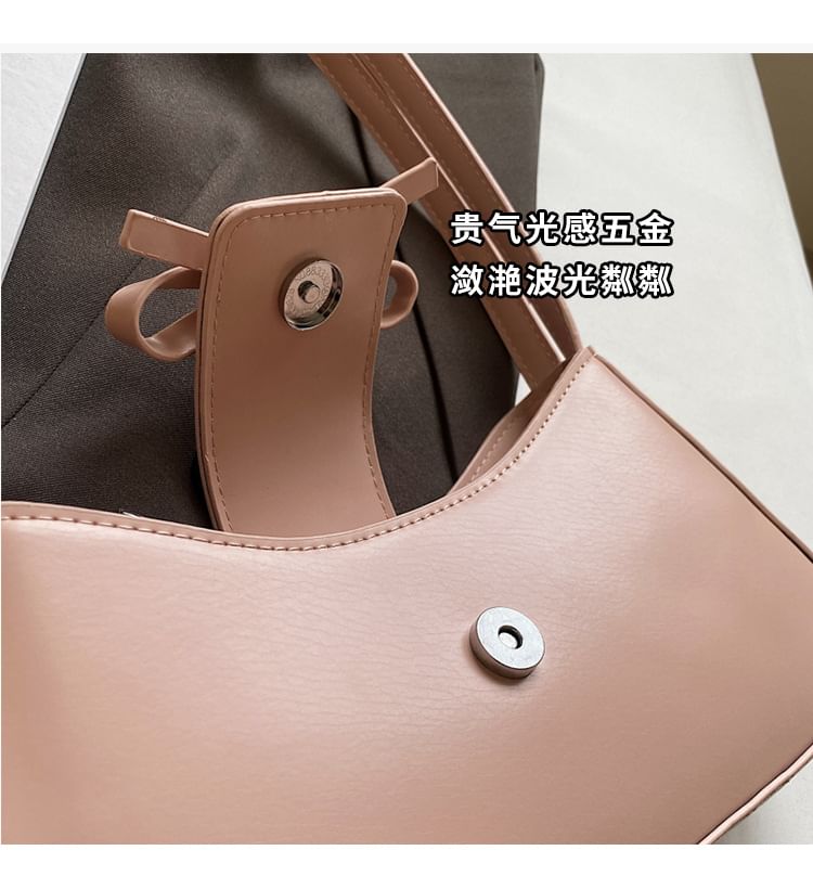 Bow Faux Leather Shoulder Bag