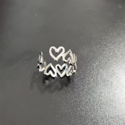 Heart Alloy Open Ring