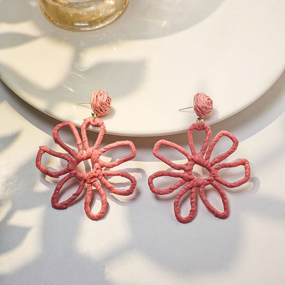 Perforated Floral Drop Earring