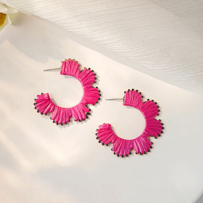 Floral Open Hoop Earring