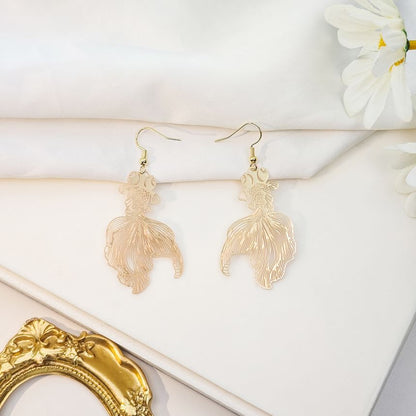 Goldfish Drop Hook Earring