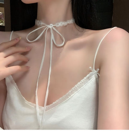 Lace Ribbon Choker