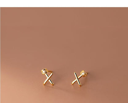 Cross S925 Sterling Silver Stud Earring