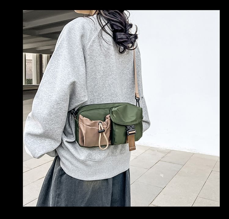 Multi-Pocket Buckled Crossbody Bag