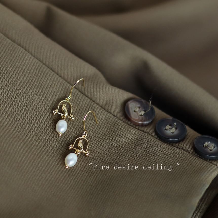 Faux Pearl Drop Earring