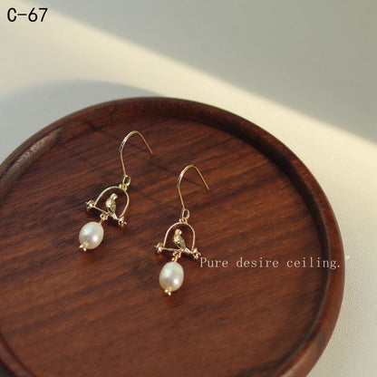 Faux Pearl Drop Earring