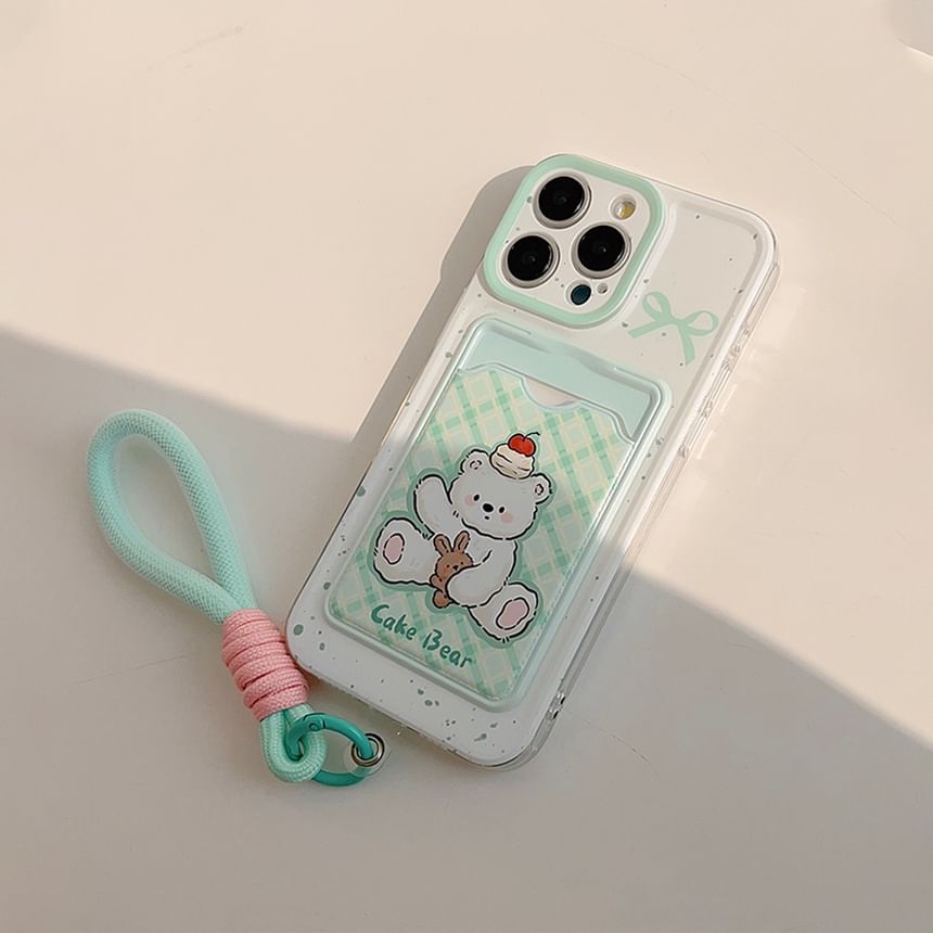 Phone Case Bear Holder Card