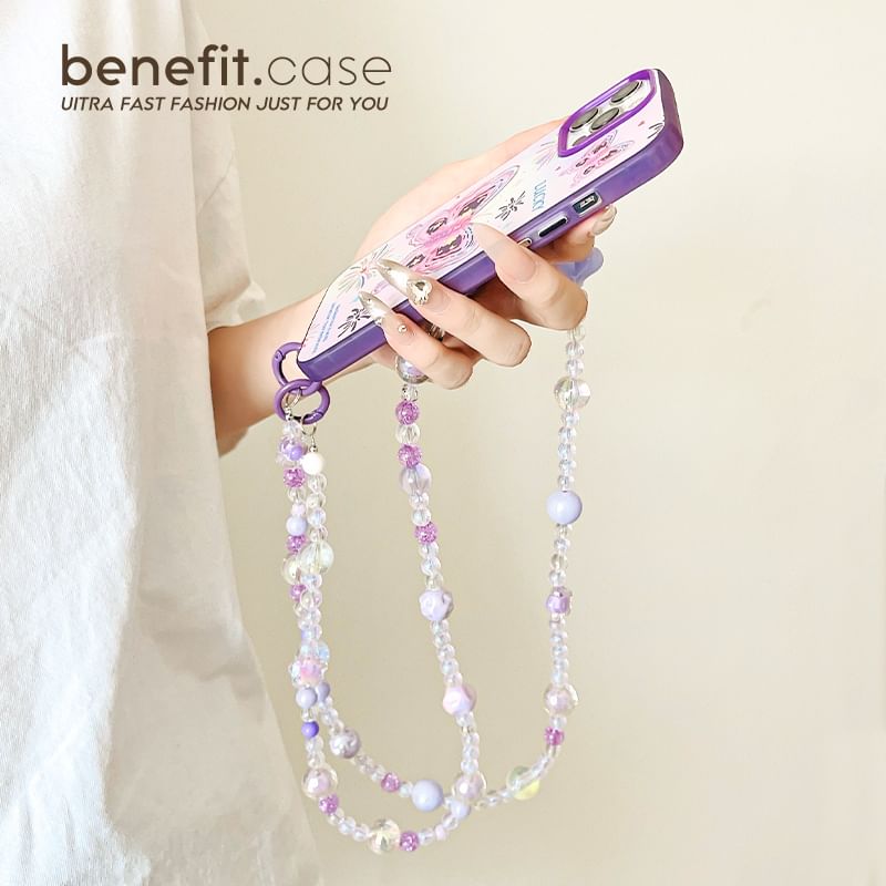Bead Phone Faux Crystal Lanyard