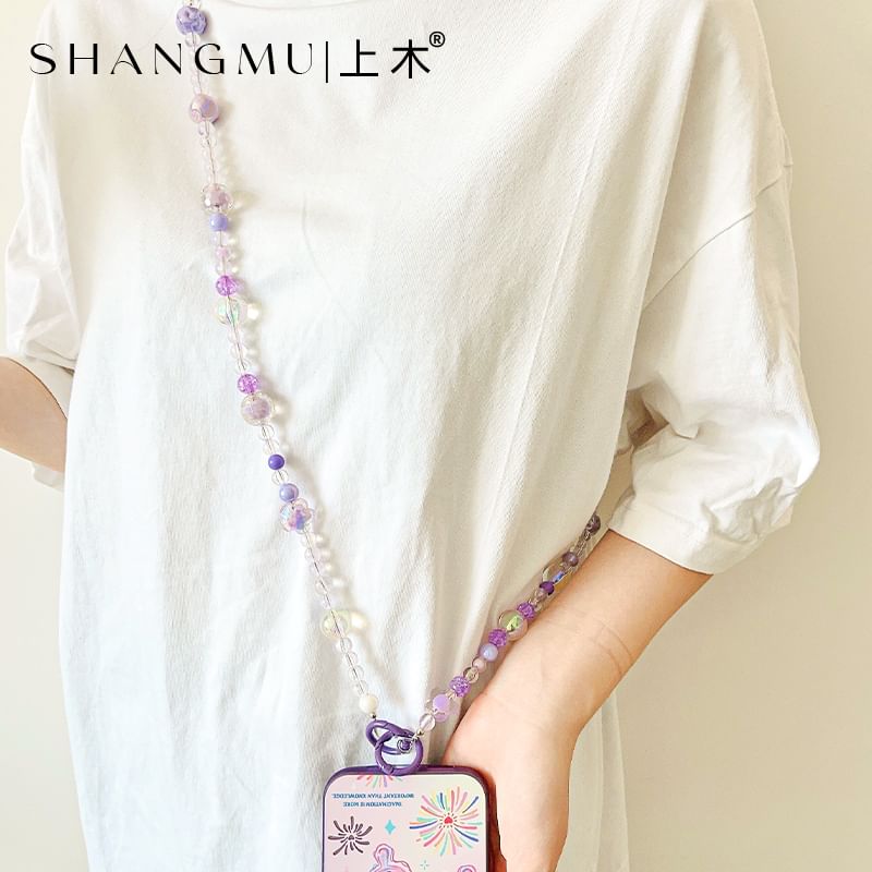 Bead Phone Faux Crystal Lanyard